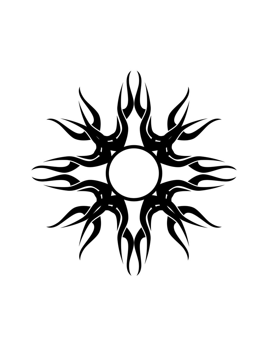 Tribal Sun V2 I Think By Deadlygoalie83 Designs Interfaces Tattoo ...