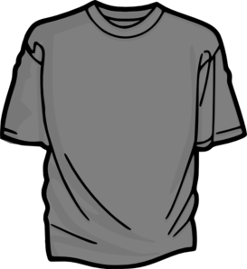 T-shirt-gray clip art - vector clip art online, royalty free ...