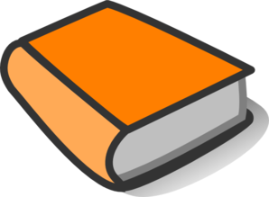 Orange Book Reading Clip Art - vector clip art online ...