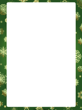 Snowflakes Green Christmas Border
