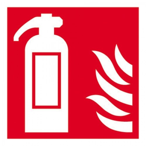 Fire Extinguisher symbol with flames - Safety signs - Health ...