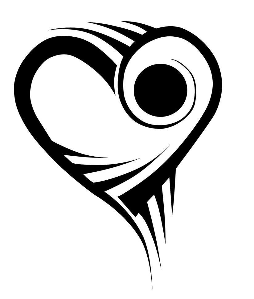 Drawings Of Tribal Hearts - ClipArt Best