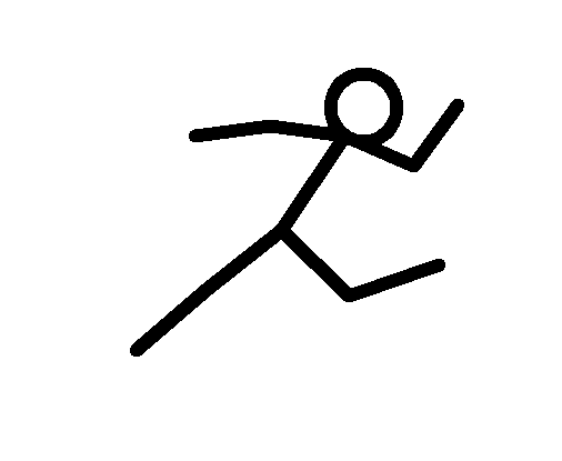 Walking stick man clipart gif