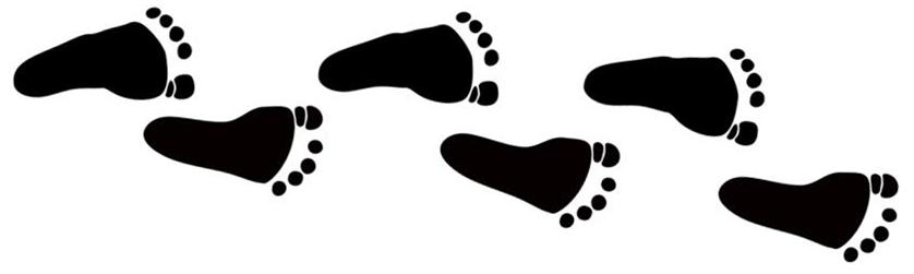 Foot step clipart