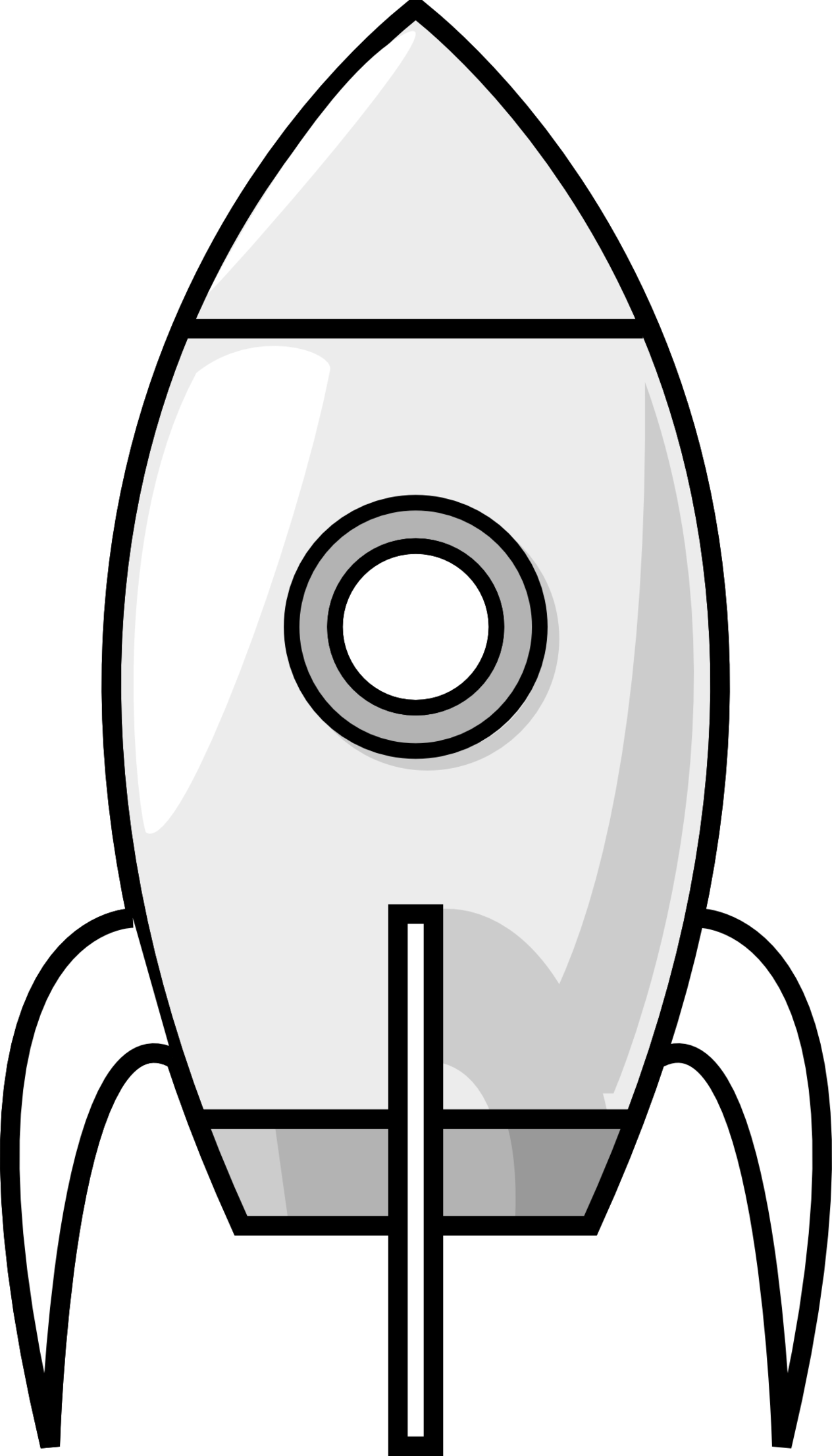 An Outline Of A Rocket Clipart - Free to use Clip Art Resource