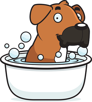 Clip Art Of A Dog Bath Clip Art, Vector Images & Illustrations ...
