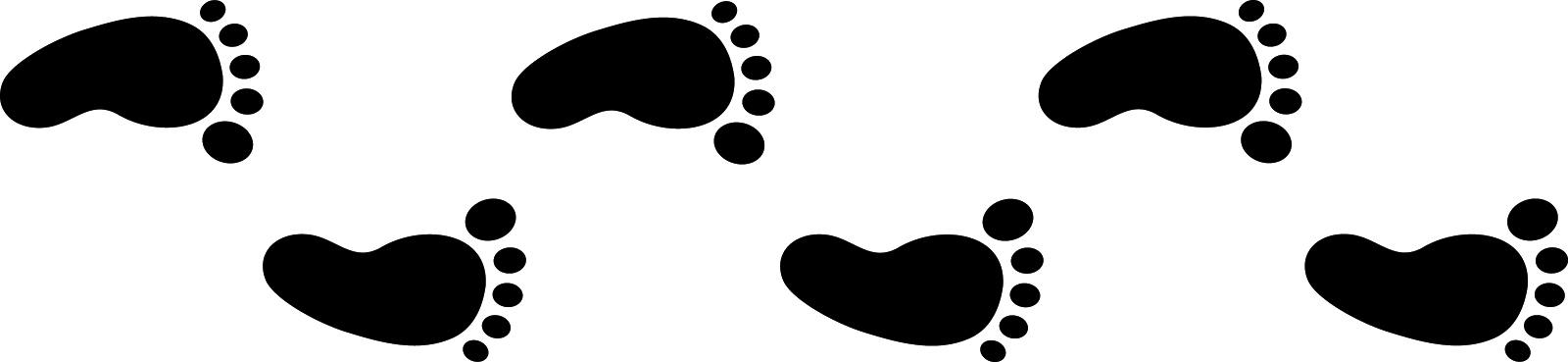 Walking Footprints Clipart