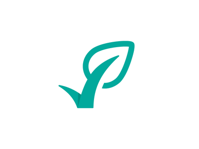 Dribbble - Check Mark / Leaf Logo by Christopher Magruder
