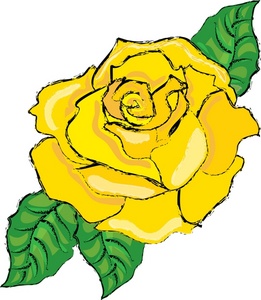 Yellow Rose Border Clip Art - Free Clipart Images