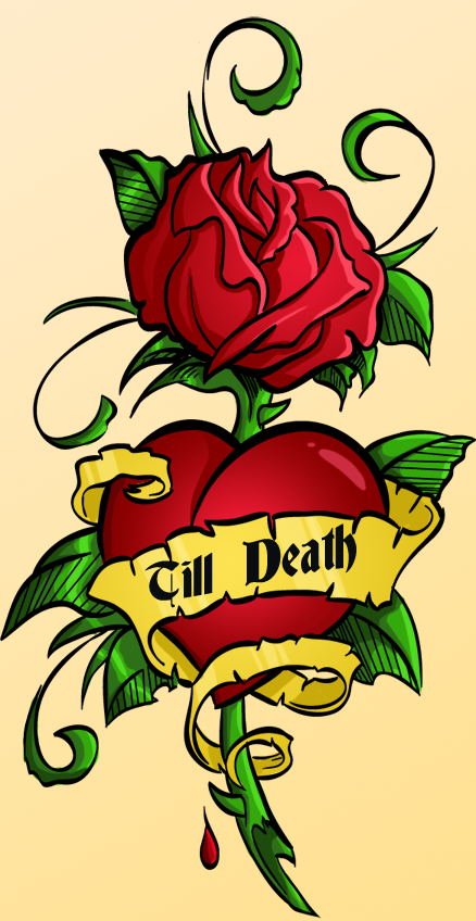 Heart And Rose Tattoo Designs | Tattoos Design Ideas