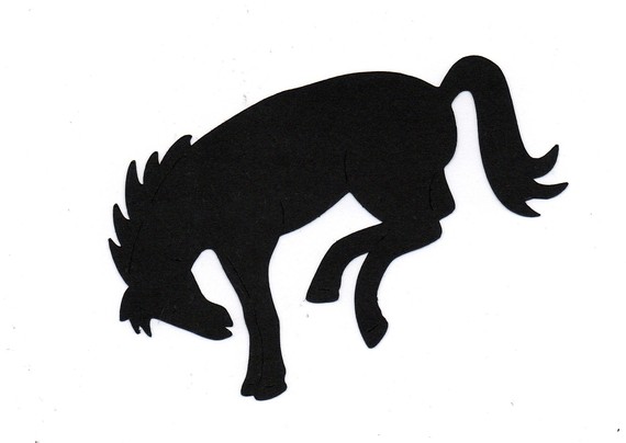 Bucking horse bronco Mascot Silhouette die by simplymadescrapbooks