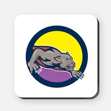 Jaguar Cartoon Coasters | Cork, Puzzle & Tile Coasters - CafePress