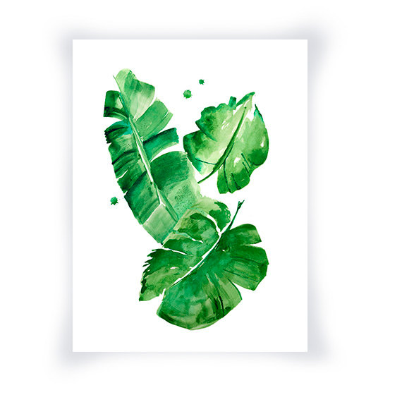 Banana leaf print | Etsy