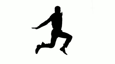 Jumping Man Shiiloutte Clipart