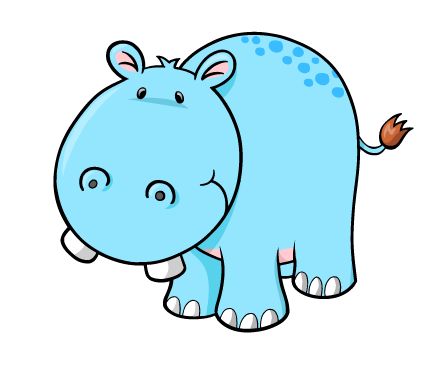 Cartoon, Baby hippo and Babies