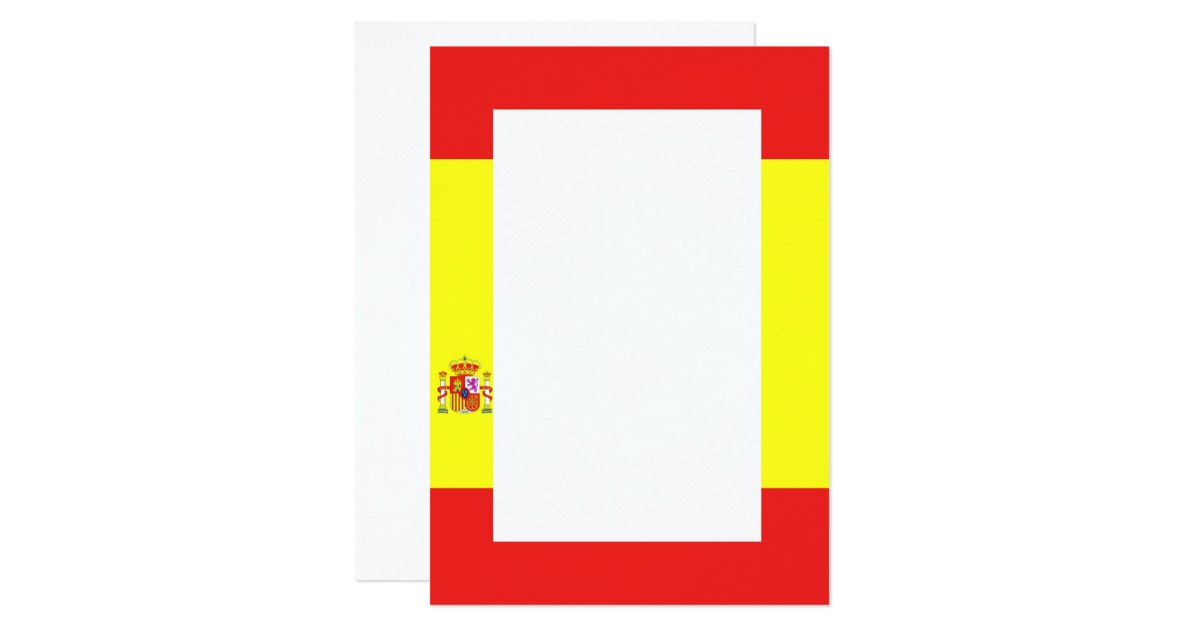 Spanish Flag Border Invitation | Zazzle
