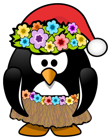 Hawaiian Christmas Clipart