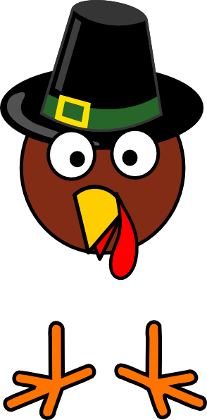 Totetude Turkey Head Feet Thanksgiving Clip Art ...