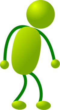 stick man tired - vector Clip Art