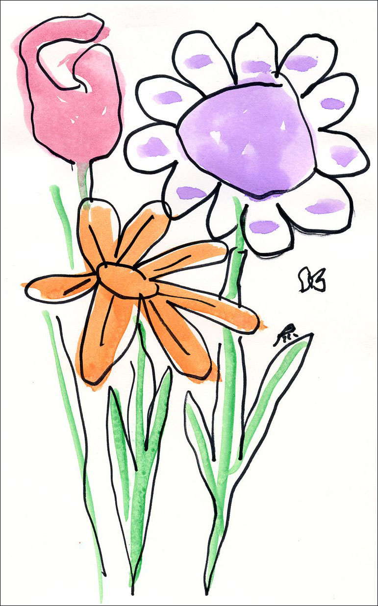 Flower Drawing Tracing - ClipArt Best