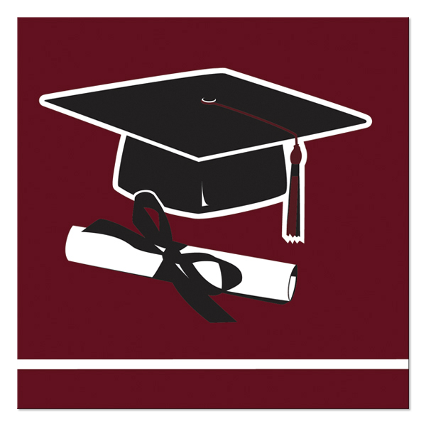 Burgundy Graduation Cap - ClipArt Best