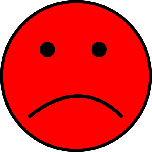 Sedih merah emoji | Domain publik vektor