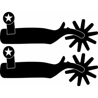 Cowboy spurs clipart