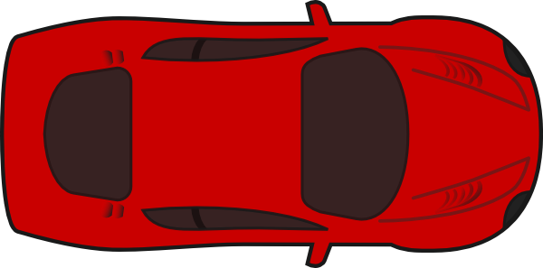 Red sports car top view clip art at vector clip art - dbclipart.com