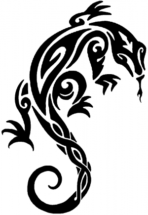 Tribal Iguana Car or Truck Window Decal Sticker - Rad Dezigns