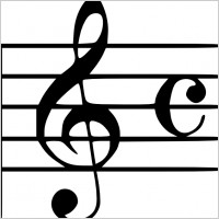 Treble clef clip art outline Free vector for free download (about ...
