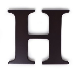 Kids Line Espresso Wooden Letter, H: Baby