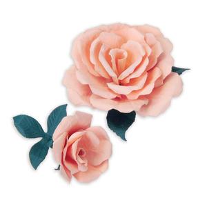 Rolled Rose and Deco Fan Border - KittieKraft
