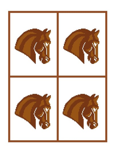 Horse Head Color Graph Afghan/Pillow Pattern | barbjeanpat ...