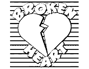 Broken Heart Coloring Page
