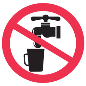 International Symbols Labels - Not Drinking Water from Seton.com ...