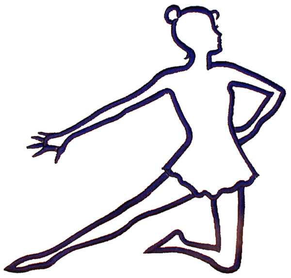 Outlines Embroidery Design: Kneeling Dancer Outline from Grand ...