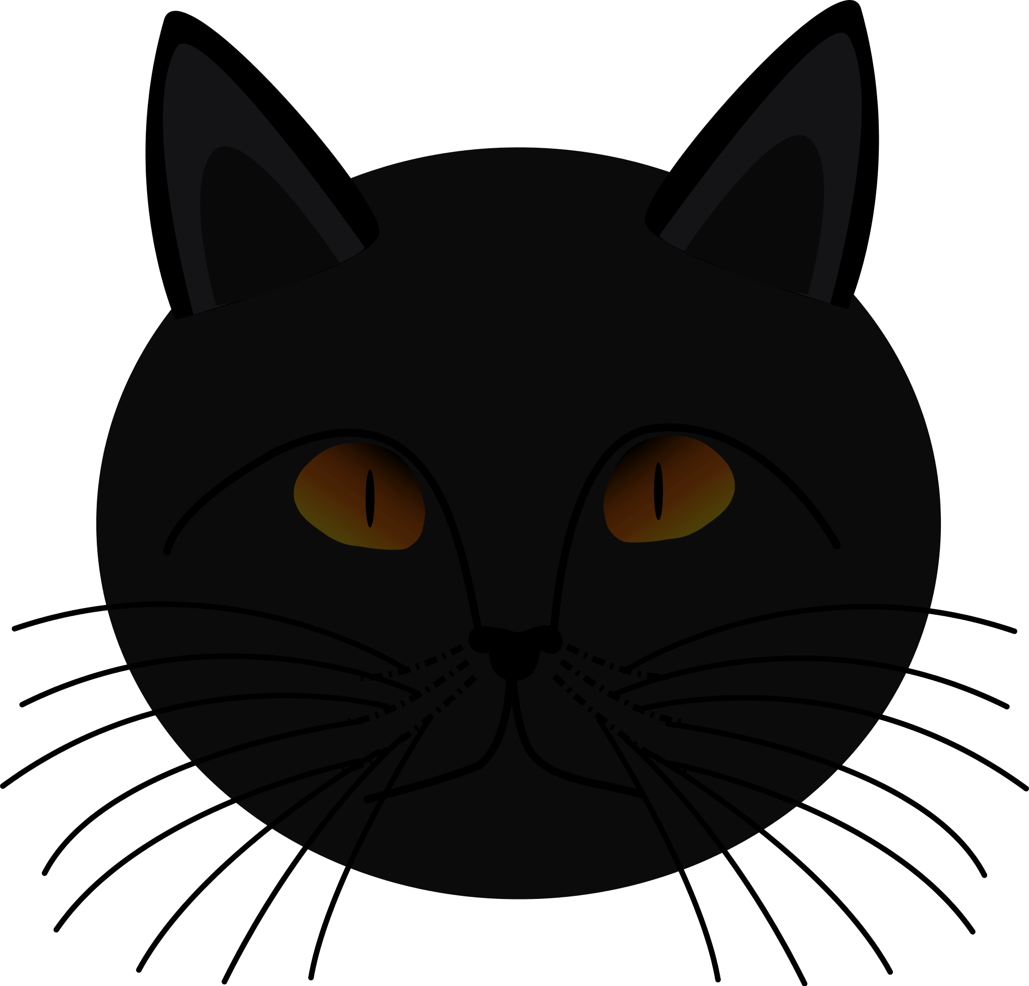 black cat face halloween SVG