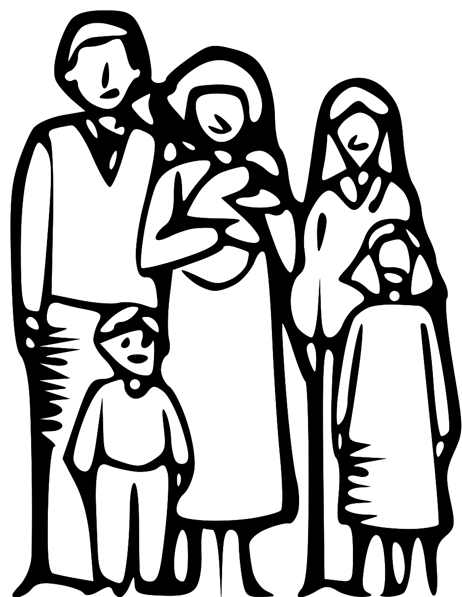Black and white clip art people