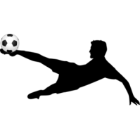 Kicking soccer ball clip art