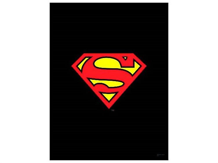 DC Heroes Wall Scroll - Superman Logo (Black Background) - DC ...