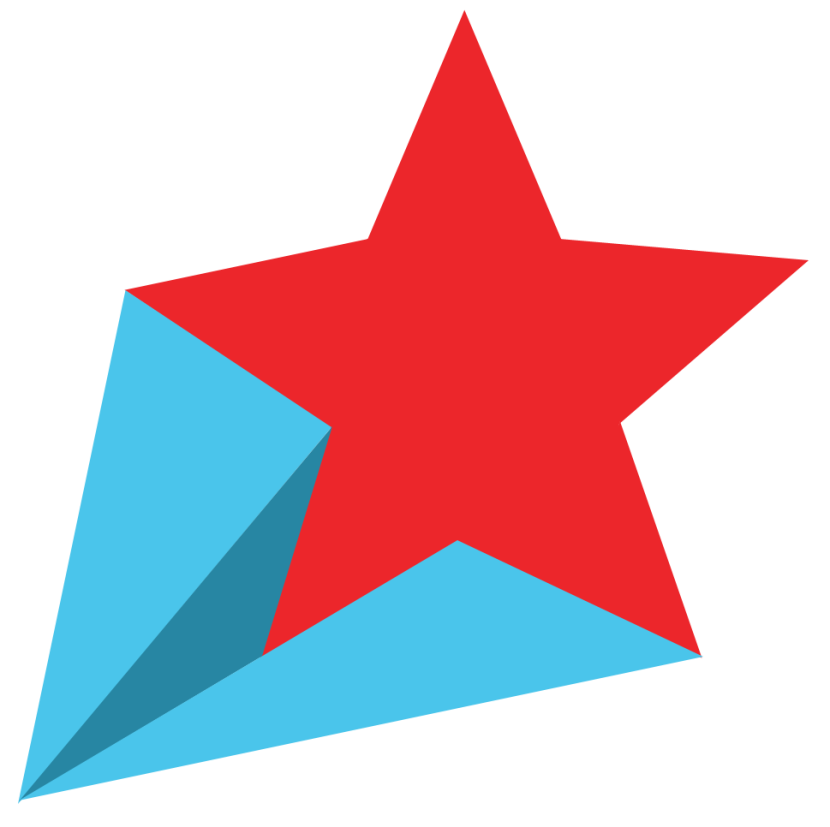 Retro shooting star clipart