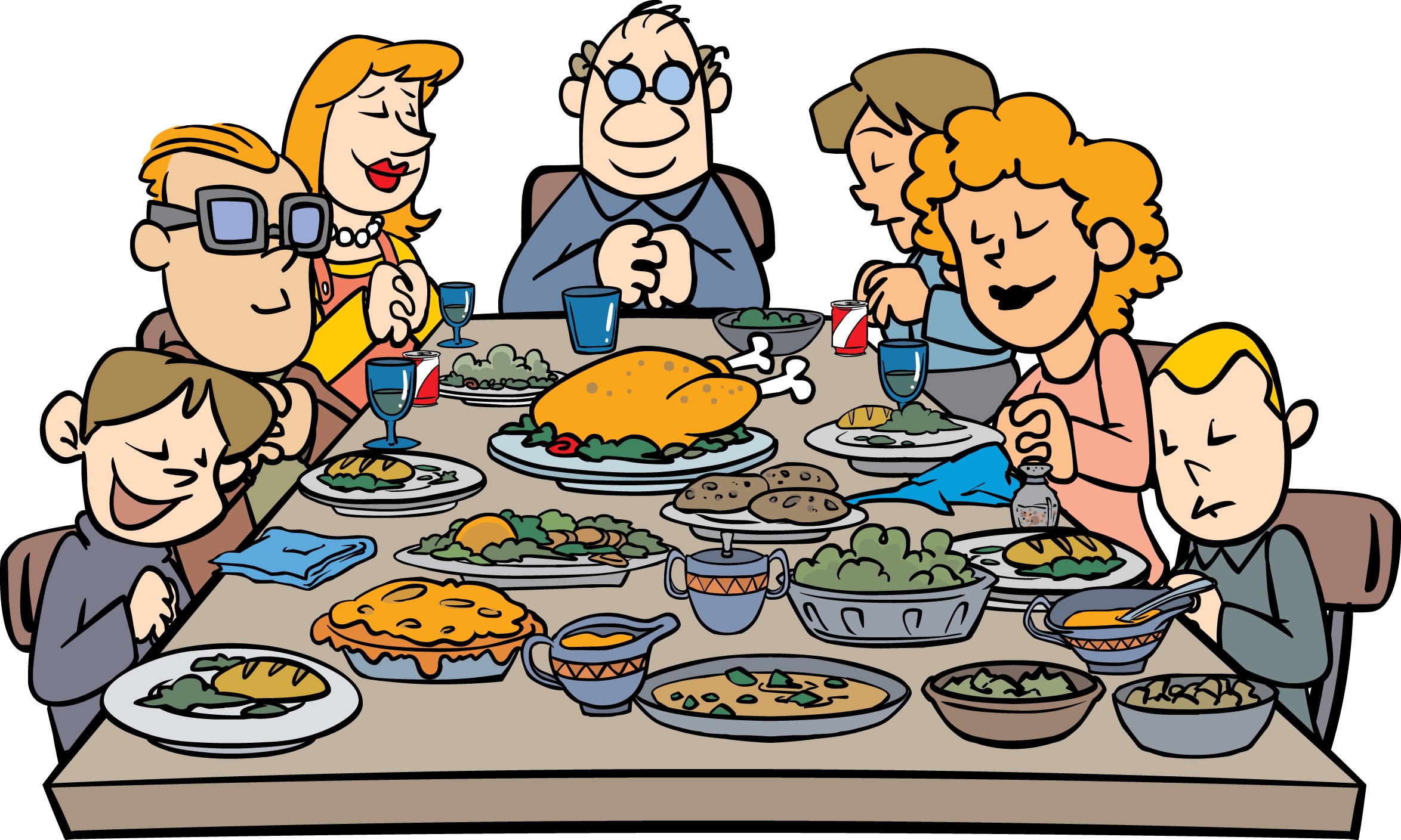 Praying Family Clipart