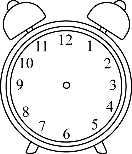Blank alarm clock clipart