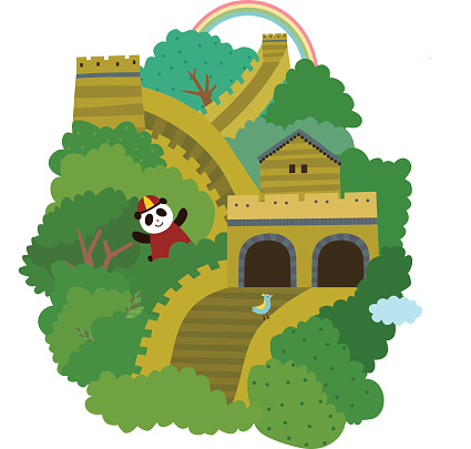 Great Wall China Clip Art Clip Art, Vector Images & Illustrations ...