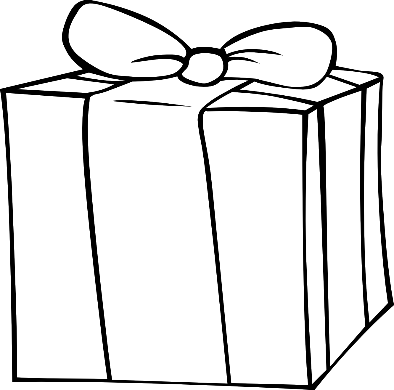 Christmas Present Outline Clipart