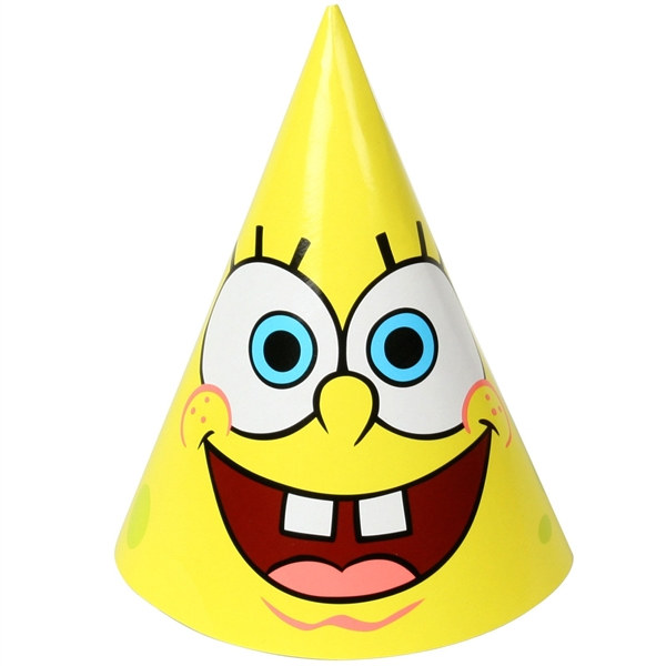 Spongebob Party Hats (8/pkg) - PartyCheap