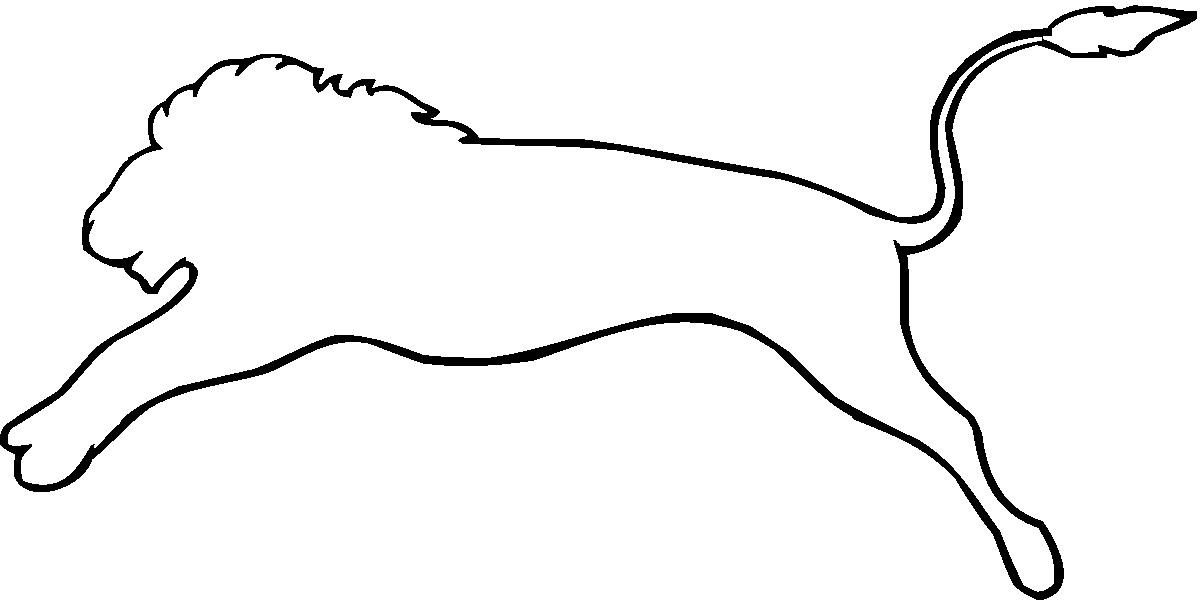 Lion outline clip art