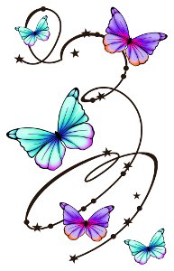 Tattoo Sales: Butterfly Swirls Large Sexy Halloween Temporary ...