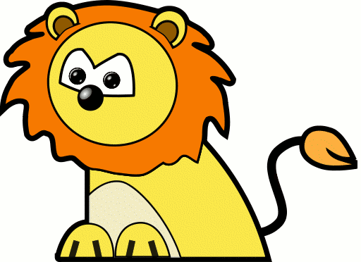 Animated lion clipart