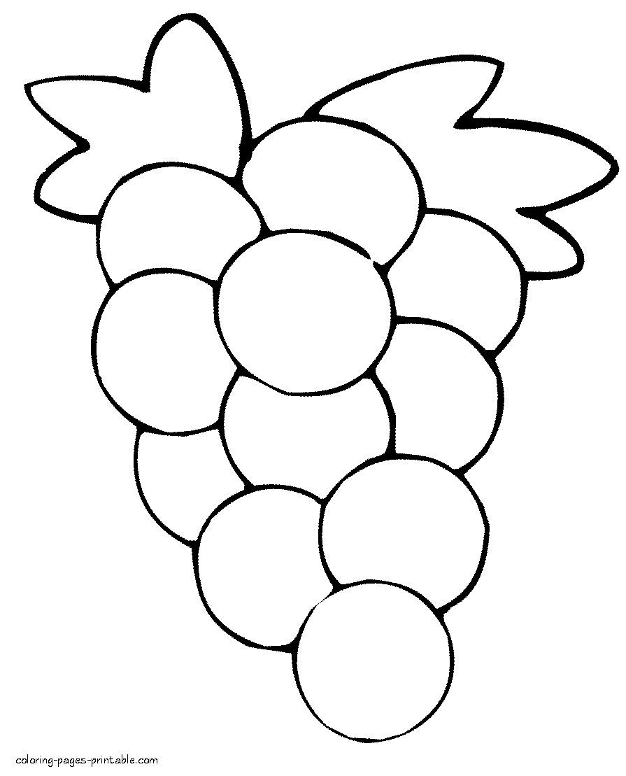 click the grape 4 coloring pages. grapes coloring page. the single ...